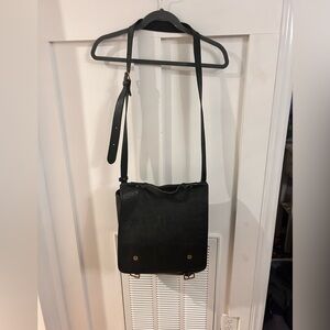 Il Bisonte leather messenger bag Black Leather